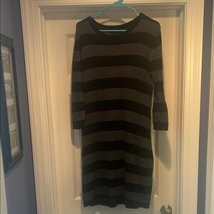 Striped Black and Gray Dress